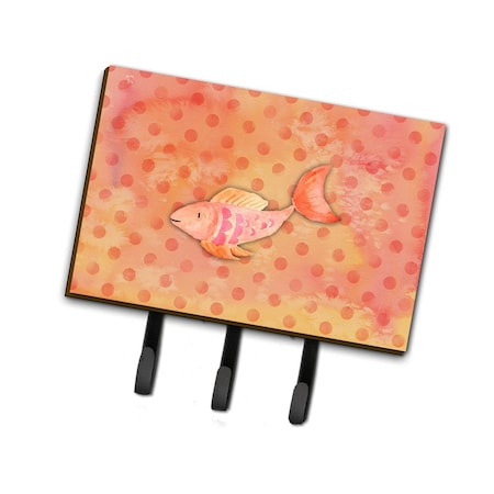 Carolines Treasures Orange Fish Watercolor Leash or Key Holder BB7387TH68